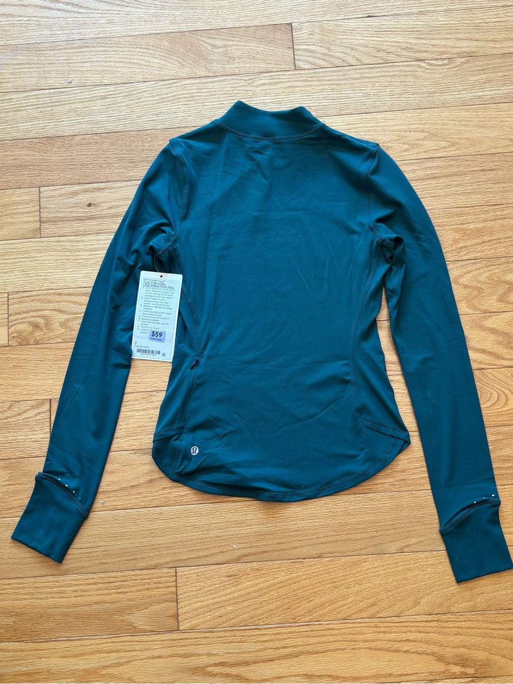 lululemon athletica Deep Teal Long-Sleeve Zip Jacket Size 2